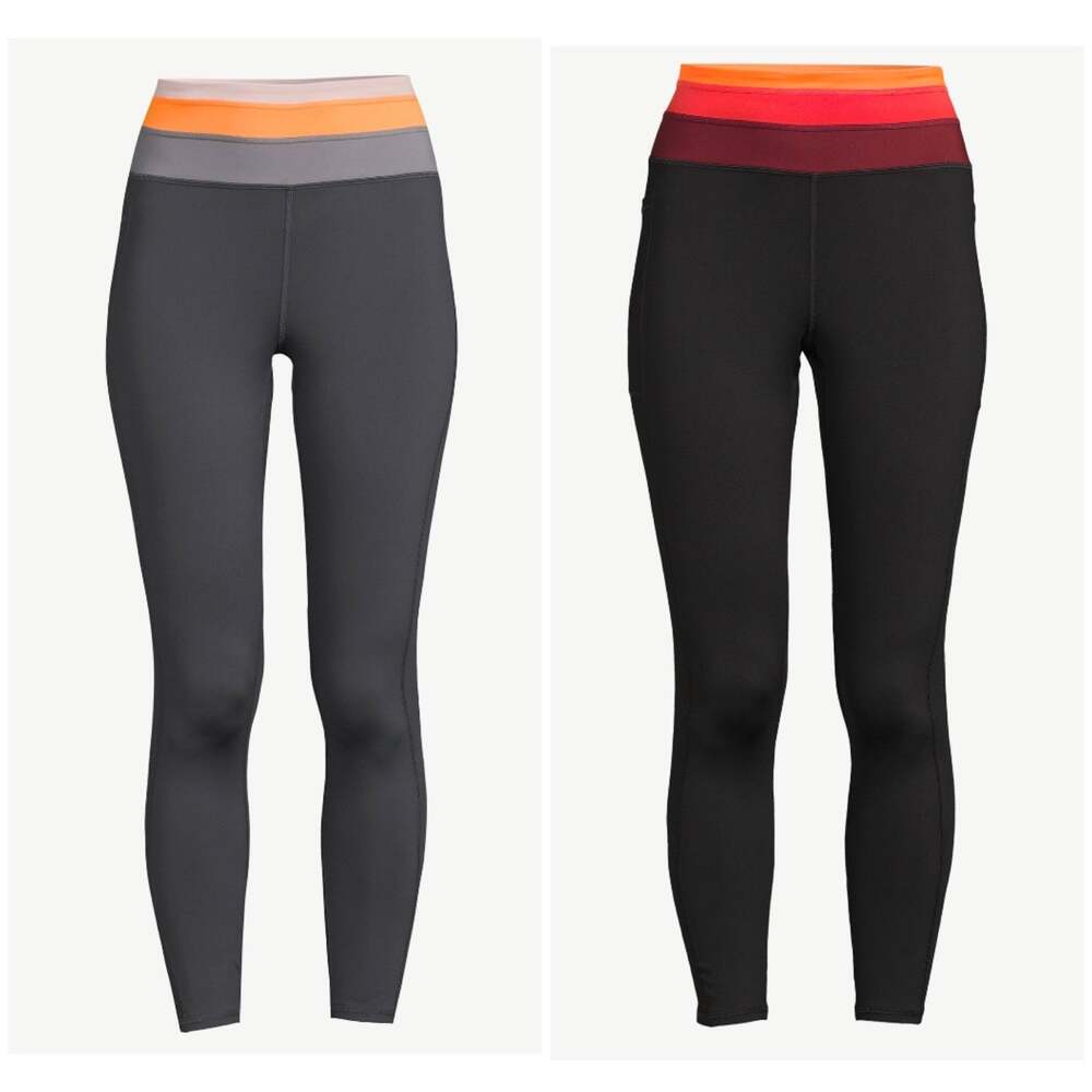 2 pr. Love & Sports Tights black gray athletic XL XXL 2X 1X workout ladies new